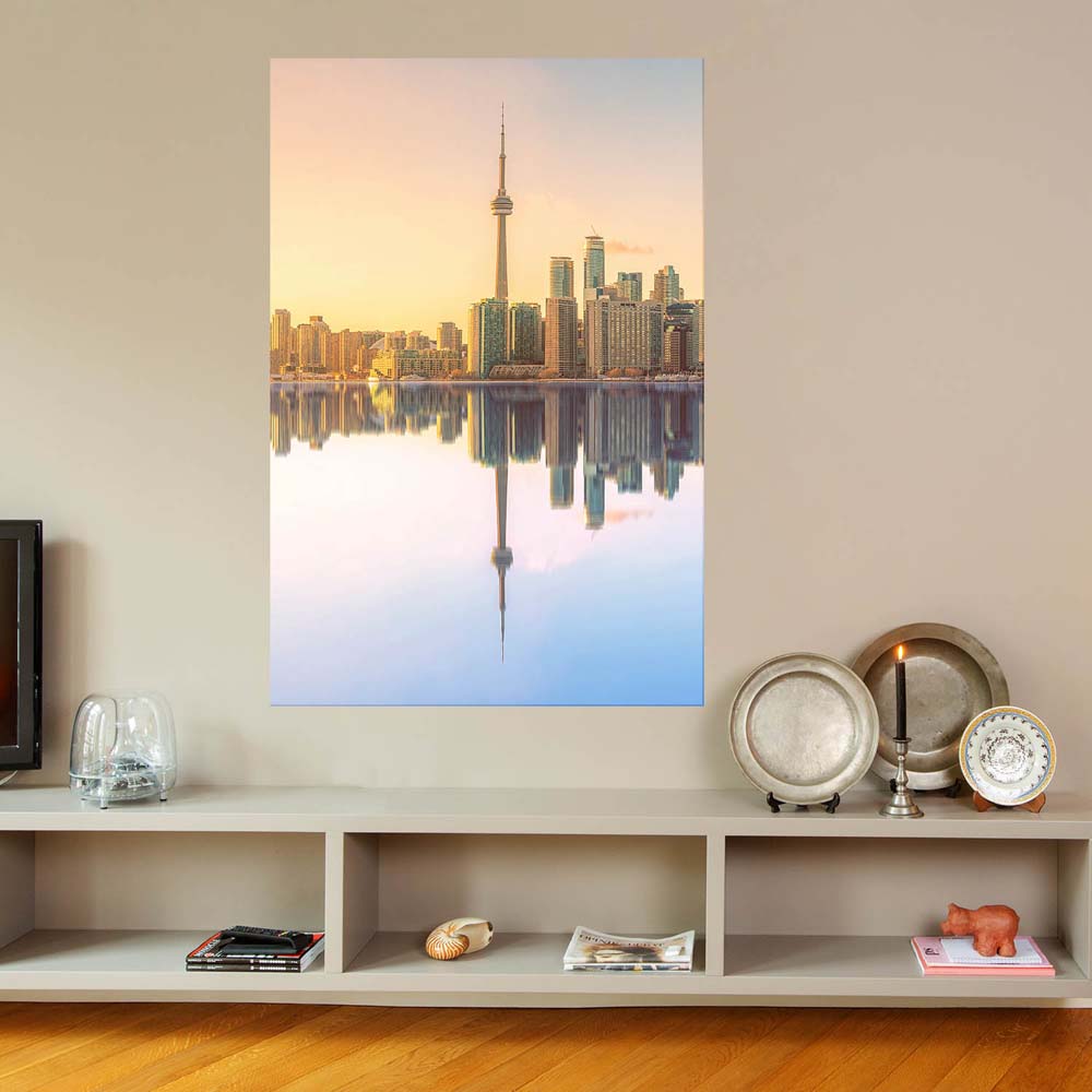Poster 80x120cm Hochformat, Skyline Toronto, Kanada