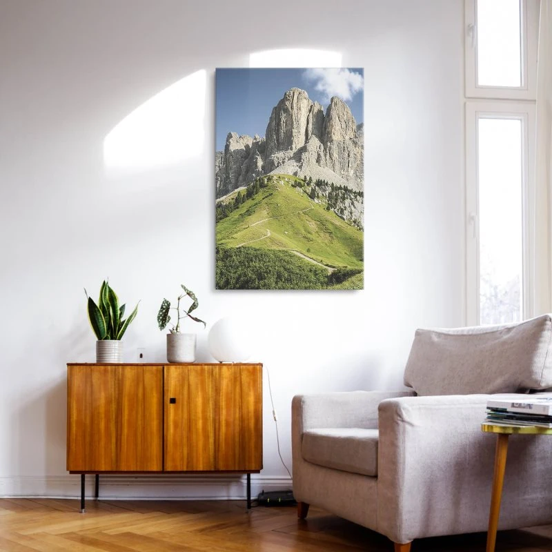 Leinwandbild Hochformat Berge & Gebirge Dolomiten Panorama 80x120cm