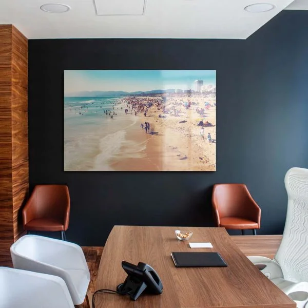 Acrylglasbild Strand & Meer, Santa Monica Beach Los Angeles, 110x50cm groß