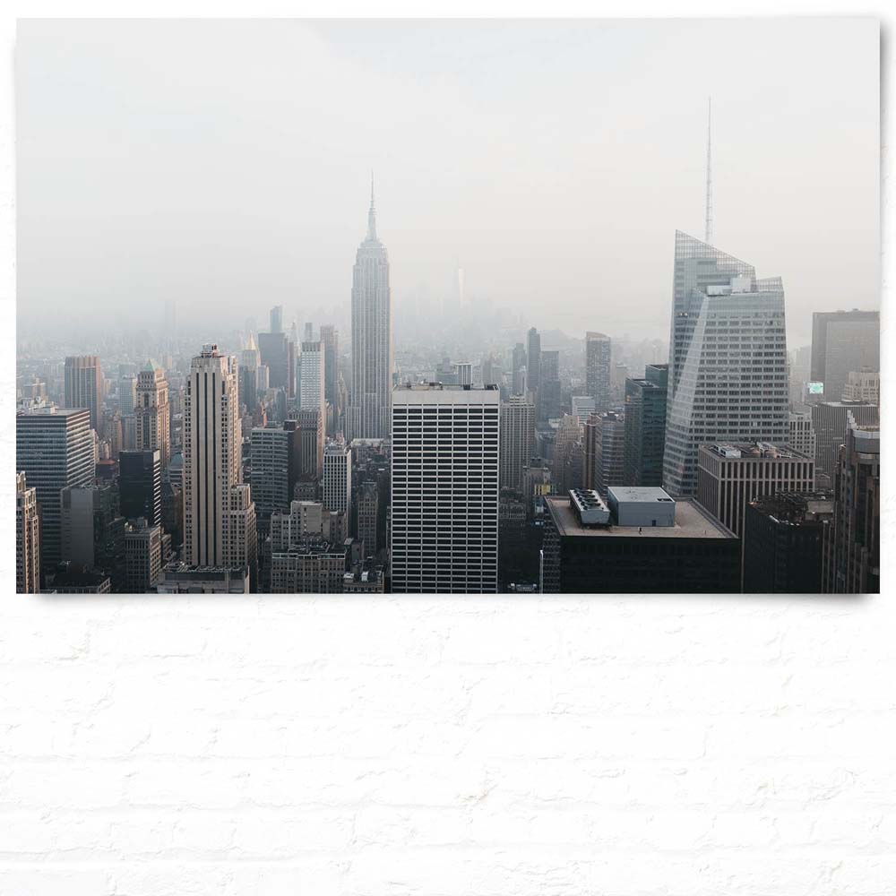 Poster 90x60cm groß, Skyline New York im Smog