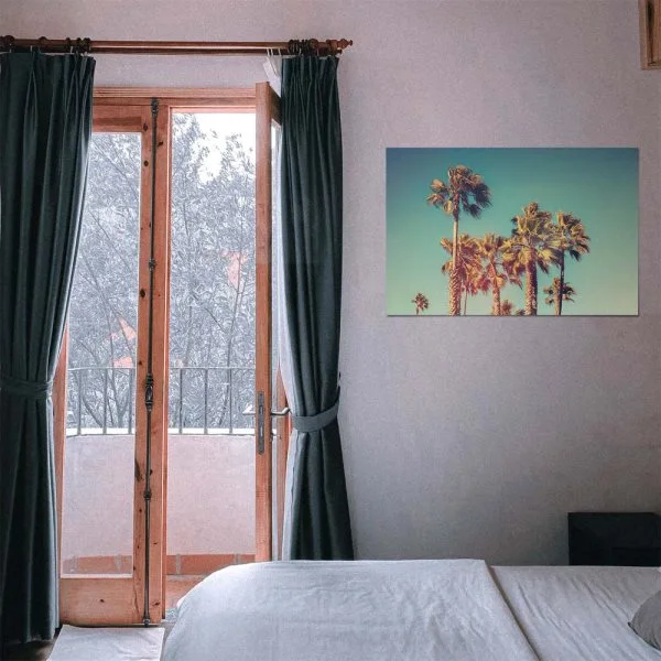 Poster Palmen retro look Kalifornien, USA, 100x75cm groß
