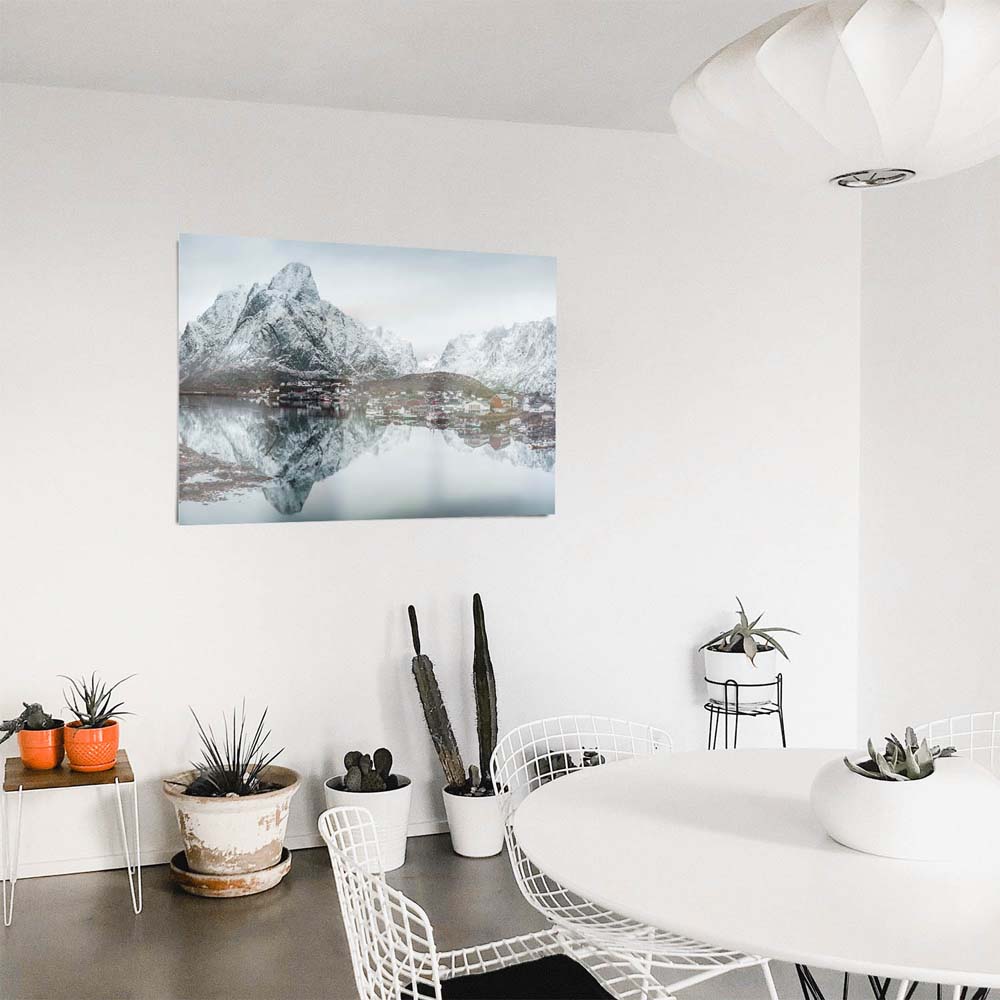 WandPoster Berge & Meer Lofoten Norwegen, 50x50cm