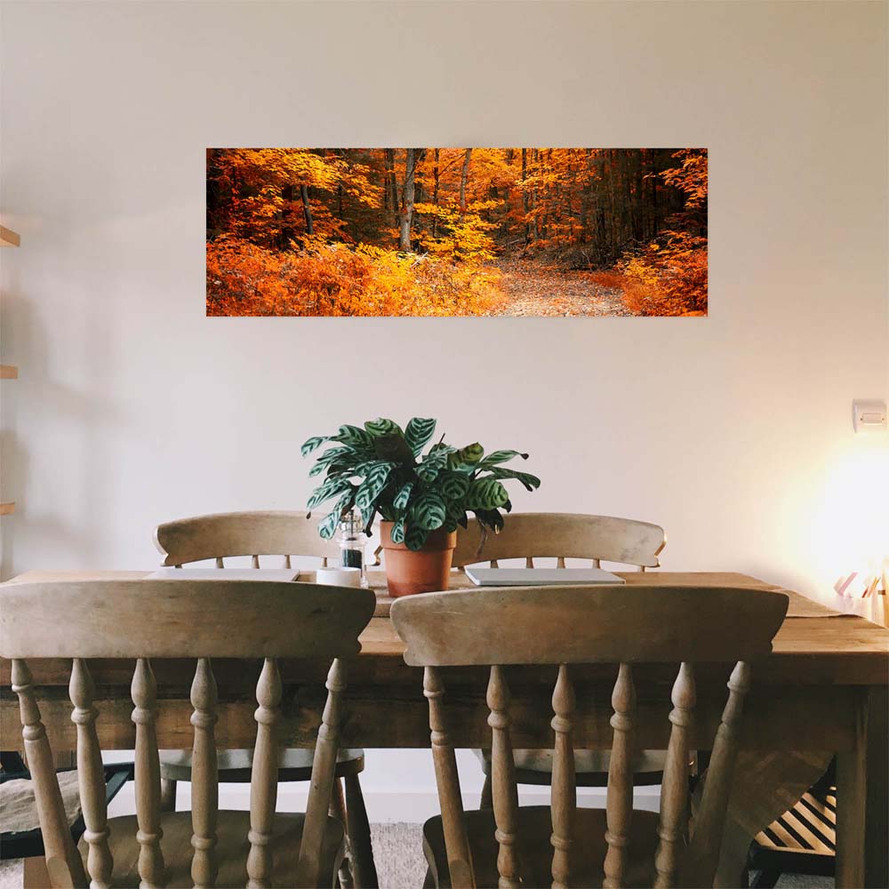 Poster 50x50cm Herbst Wanderung II Wald & Bäume