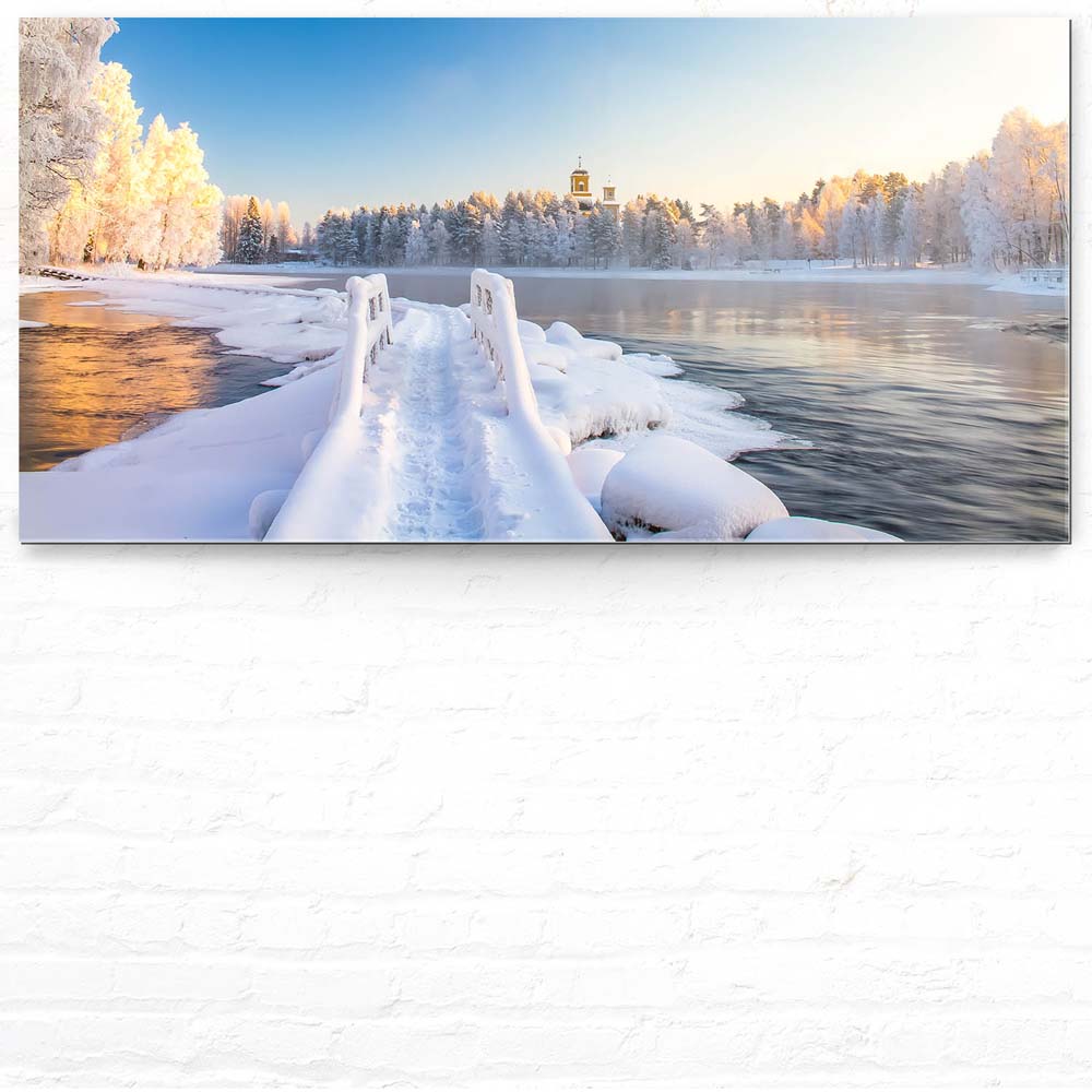 Flüsse & Seen pajakka river, Finnland als Acrylglasverbund Bild 180x90cm