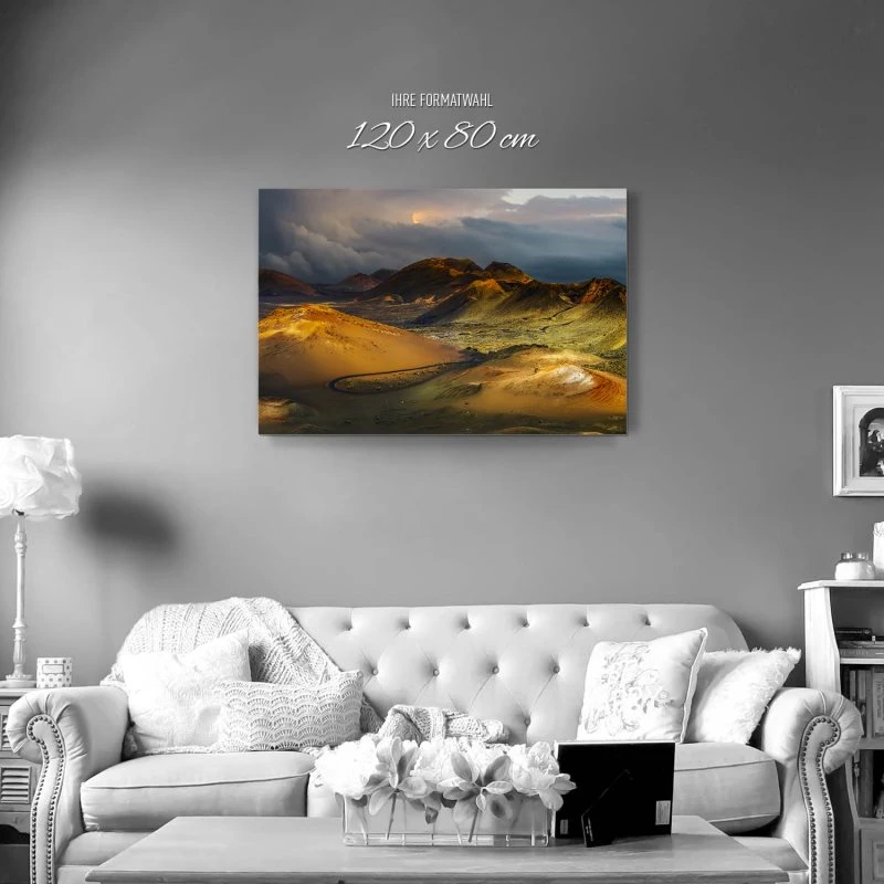 Berge & Gebirge Lanzarote Spanien als Alu-Dibond Bild 120x80cm