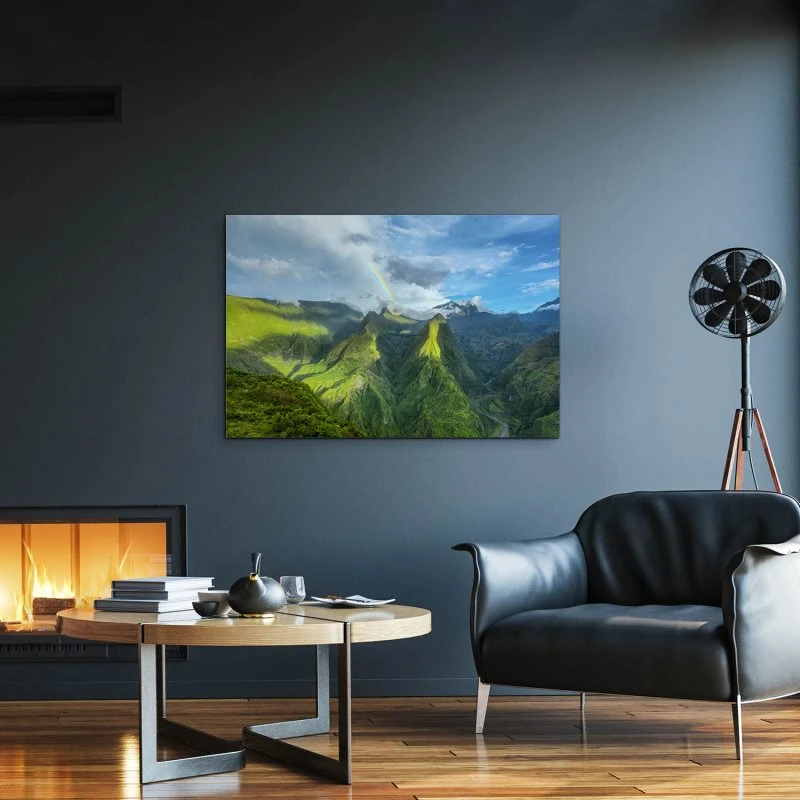 Berge & Gebirge Cap Noir Insel Reunion als Alu-Dibond Bild 120x60cm