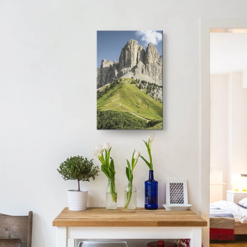 Keilrahmenbild Hochformat, Berge & Gebirge, Dolomiten Panorama 60x90cm groß