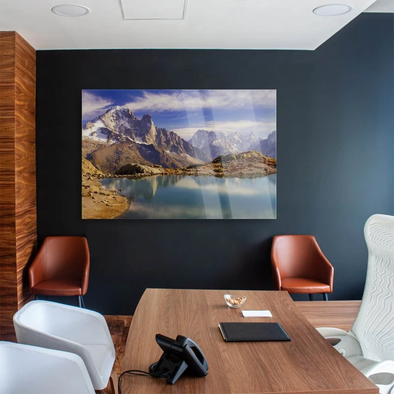 200x150cm großes Acrylglasbild, Berge & Gebirge Crystal Lakes Franz. Alpen