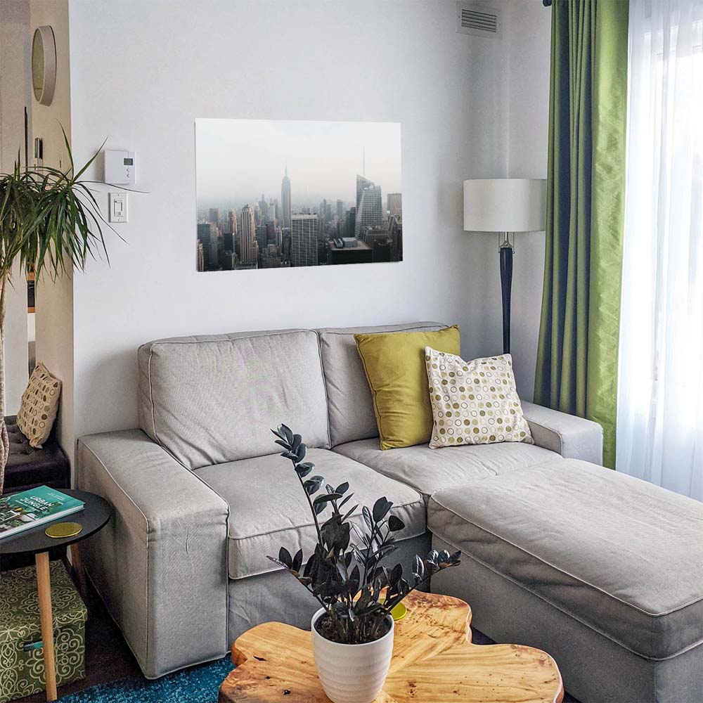 Poster 90x60cm groß, Skyline New York im Smog