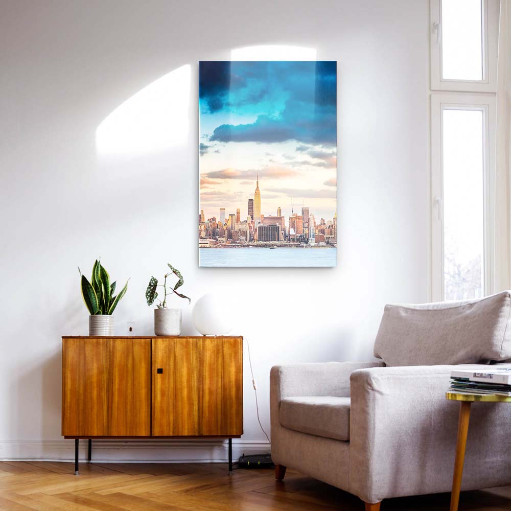 Panorama Acrylglasbild 180x90cm Skyline Panorama von New York
