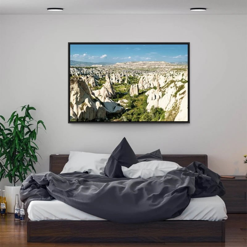 Berge & Gebirge Kappadokien Türkei im schwarzen Bilderrahmen, 200x150cm