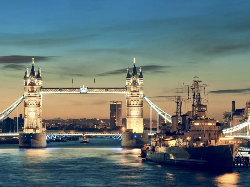 XXL Poster 200x150cm Flüsse & Seen London Themse Tower Bridge