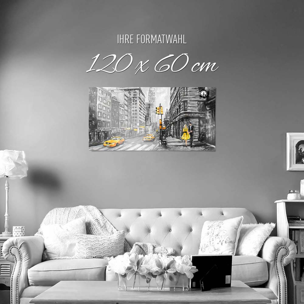 WandPoster 120x60cm New York wie gemalt, Skyline