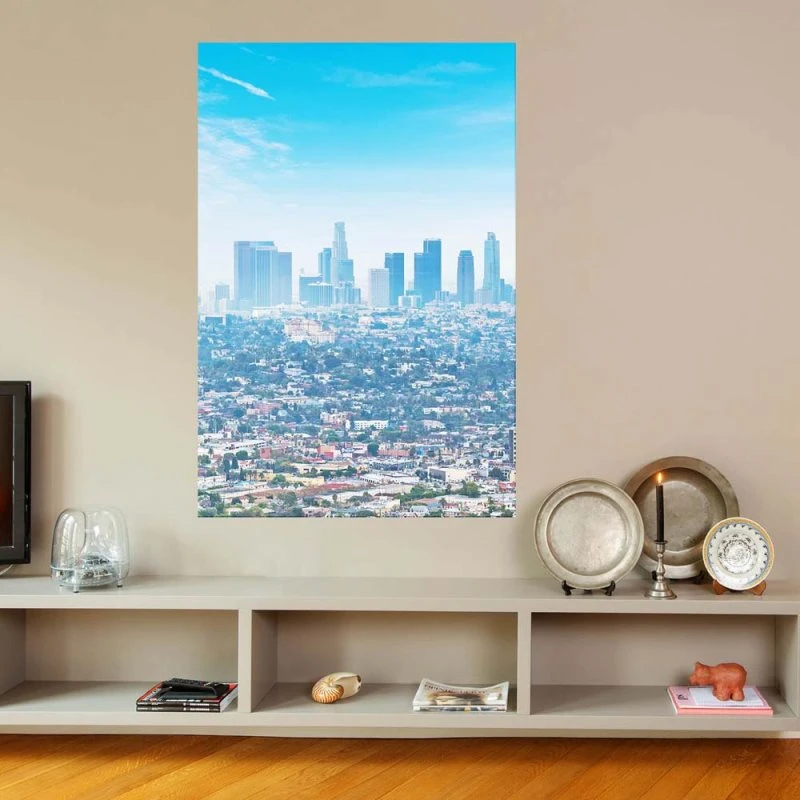 Skyline Los Angeles Panorama Poster XXL 100x150cm im Hochformat