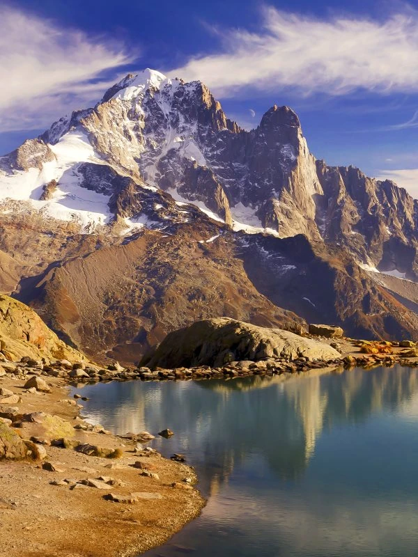 WandPoster Berge & Gebirge Crystal Lakes Franz. Alpen, 60x80cm