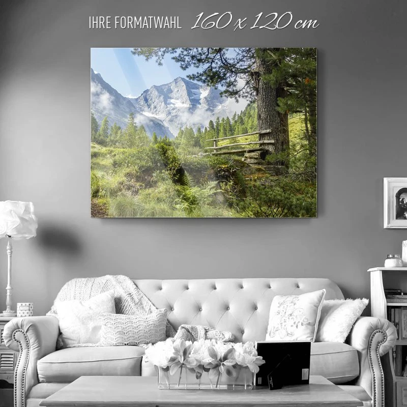 Berge & Gebirge Zillertal Tirol als Acrylglasverbund Bild 160x120cm