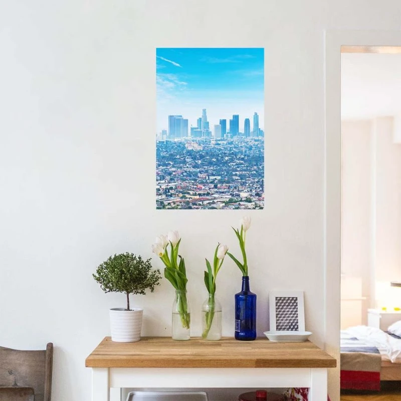 Skyline Los Angeles Panorama Poster XXL 100x150cm im Hochformat
