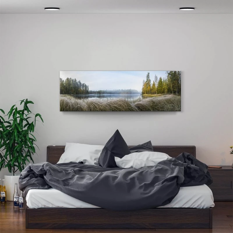 Keilrahmenbild 150x50cm, Flüsse & Seen Seelandschaft Finnland