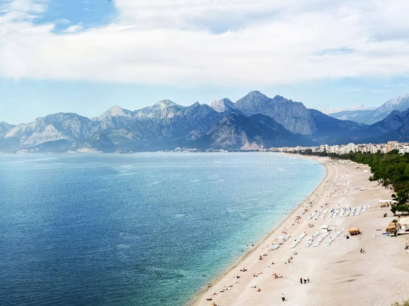Berge & Gebirge Türkei Antalya Strand als Acrylglasverbund Bild 160x120cm