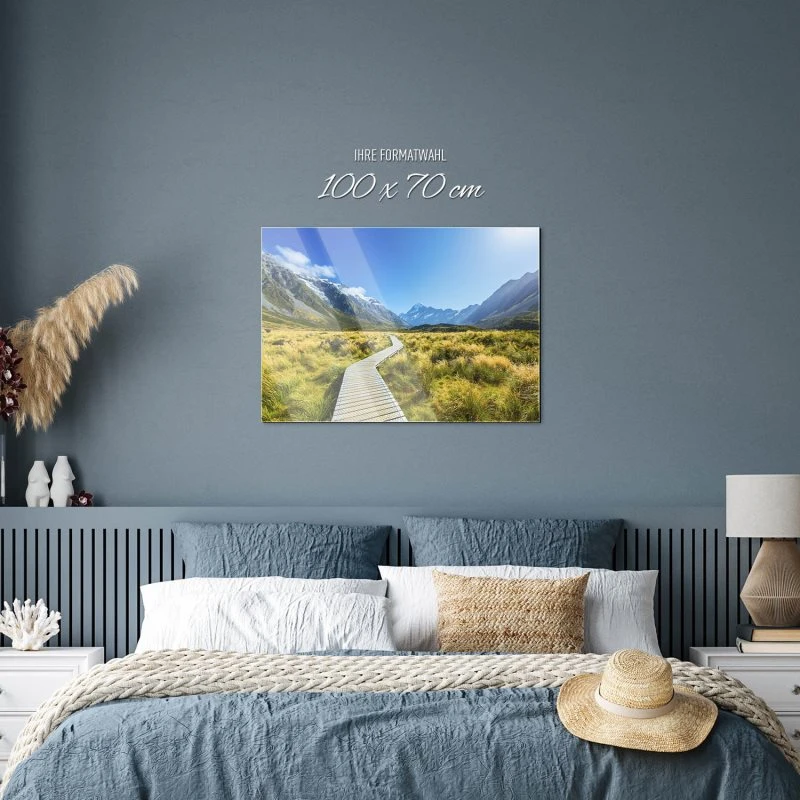 Berge & Gebirge Mount Cook National Park Neuseeland als Acrylglasverbund Bild 100x70cm