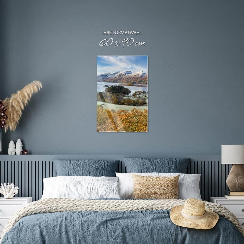 Berge & Gebirge Derwent Water England im Hochformat als Acrylglasverbund Bild 60x90cm