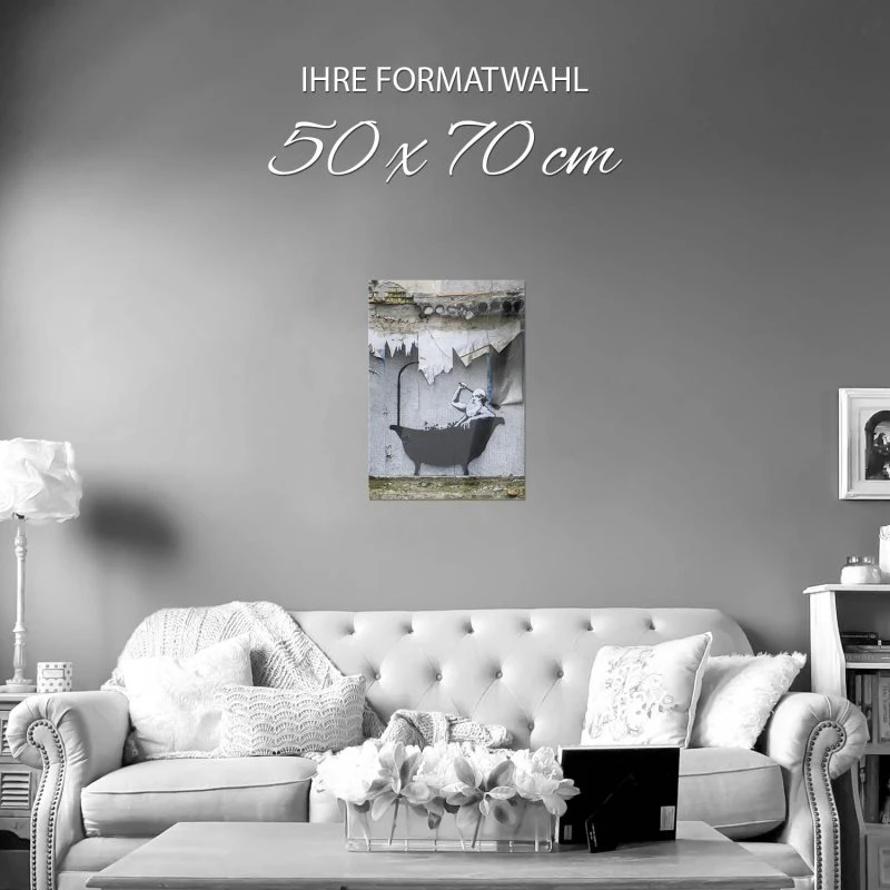 WandPoster Banksy badewanne, 50x70cm