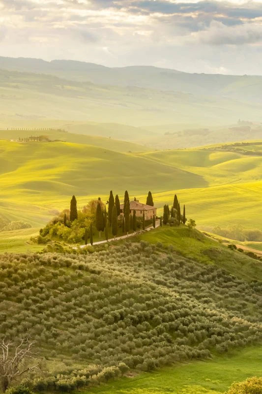 Poster 80x120cm Hochformat, Landschaft Toskana, Italien