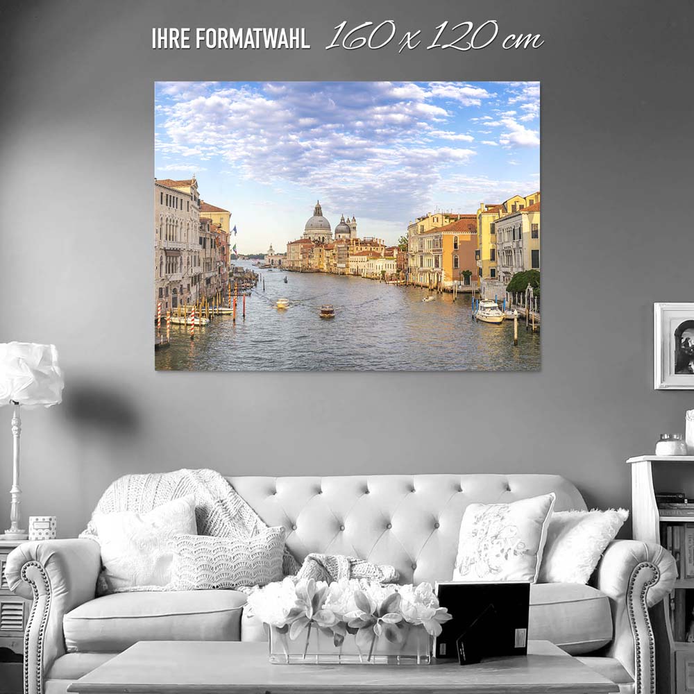 Acrylglasbild XXL, Skyline Canal Grande in Venedig 160x120cm groß