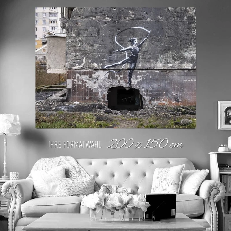 XXL Poster 200x150cm Banksy Ukraine Ballerina 2
