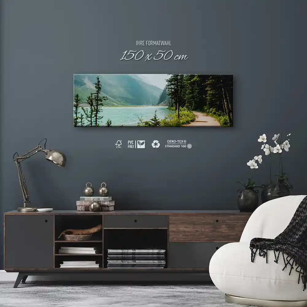 Flüsse & Seen Banff National Park Kanada als Leinwand Bild 150x50cm
