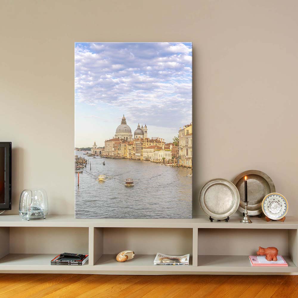 Leinwandbild Hochformat XXL 100x150cm, Skyline Canal Grande in Venedig
