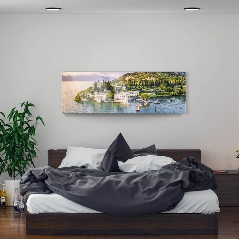 Acrylglasbild 150x50cm groß Strand & Meer Punta San Vigilio, Gardasee