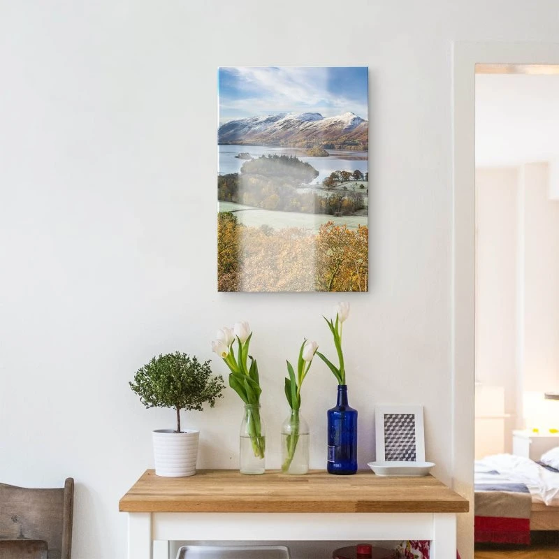 Berge & Gebirge im XXL Hochformat, Derwent Water England als Acrylglasbild 100x150cm
