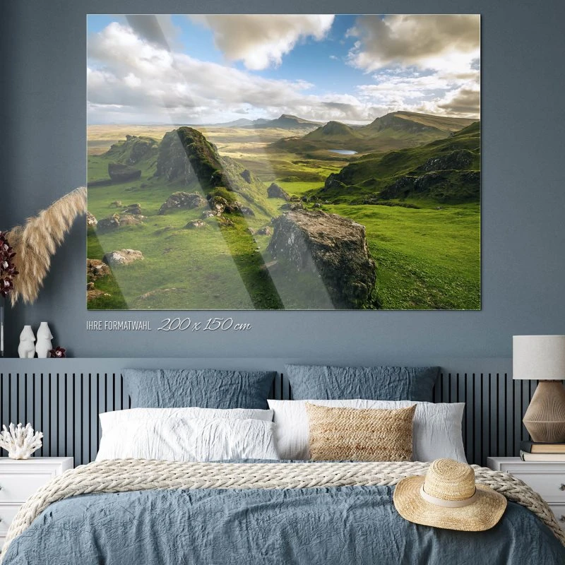 Berge & Gebirge Quiraing Pass Schottland als Acrylglasverbund Bild 200x150cm
