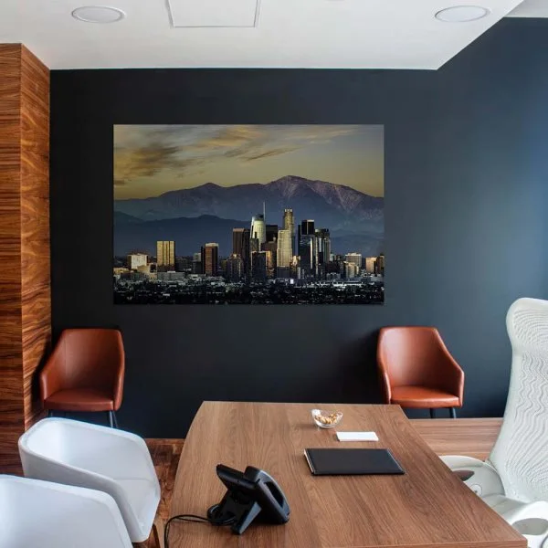 Poster 50x50cm Los Angeles by night Skyline