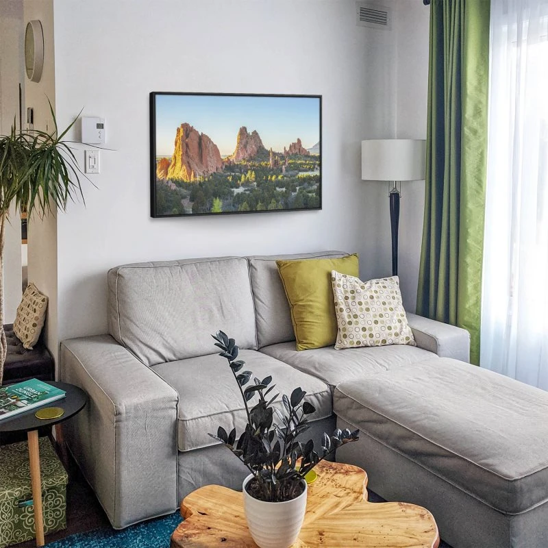 Berge & Gebirge Garden of the Gods USA im schwarzen Bilderrahmen, 80x80cm