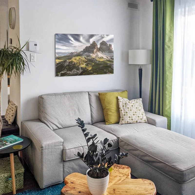 Berge & Gebirge 3 Zinnen Dolomiten als Alu-Dibond Bild 120x60cm