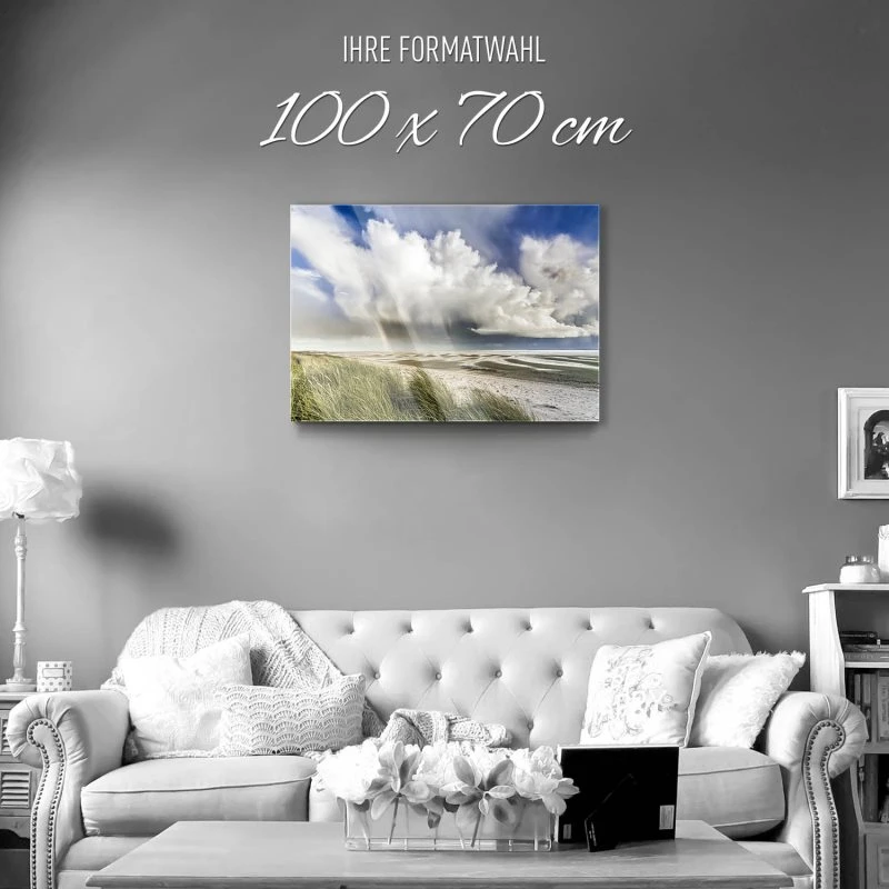 Acrylglasbild Wattenmeer Nordsee, Strand & Meer, 100x70cm groß