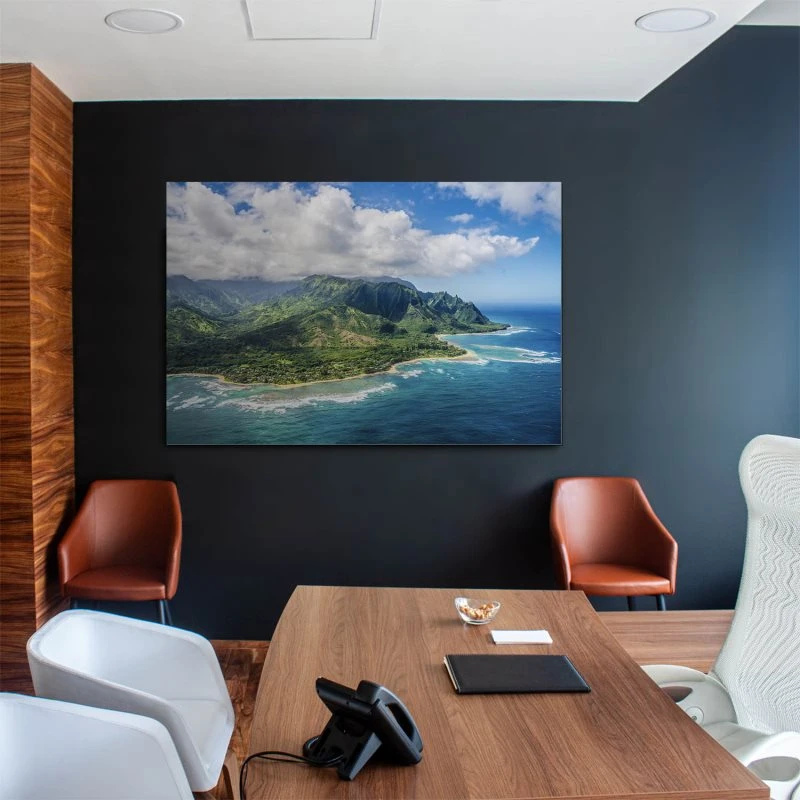 Berge & Gebirge Hawaii Klippen Insel Kauai als XXL Alu-Dibond Bild 150x100cm