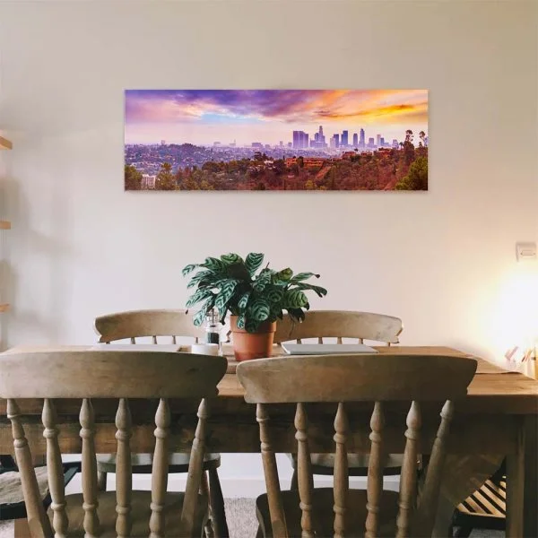 Skyline Los Angeles hills als Acrylglasverbund Bild 100x75cm