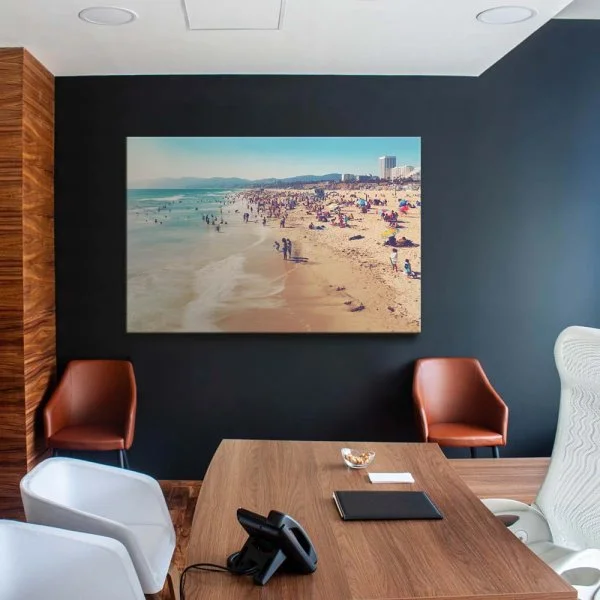 Strand & Meer Santa Monica Beach Los Angeles als Keilrahmenbild 180x90cm