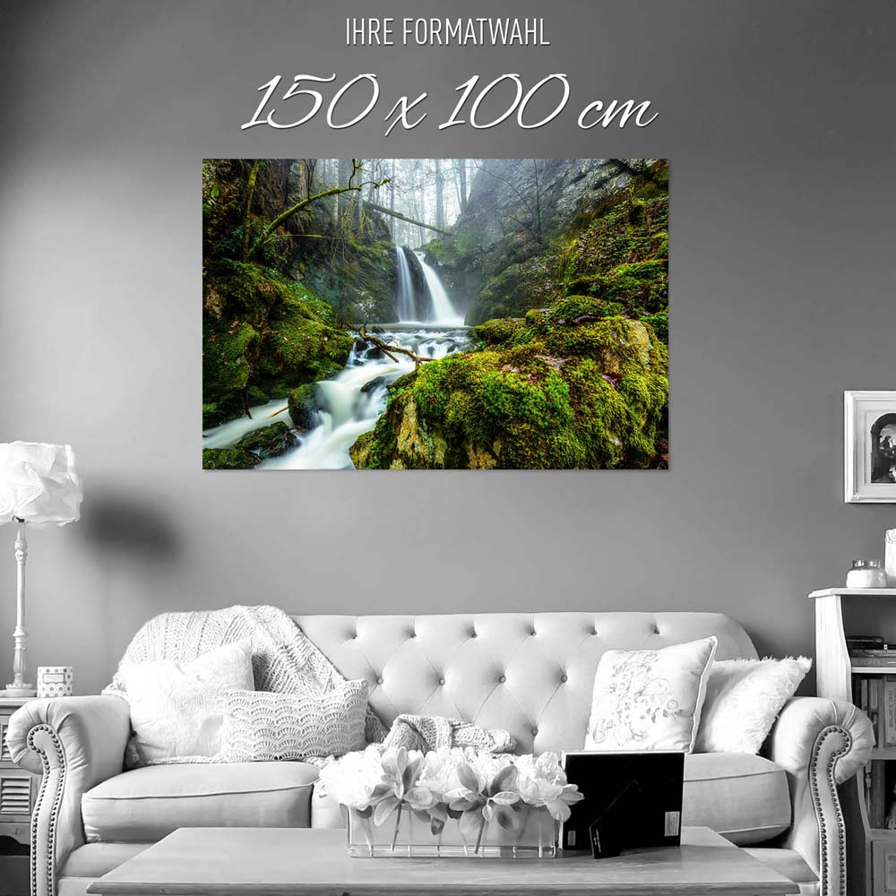 Wald & Bäume Wasserfall im Schwarzwald als Poster 150x100cm