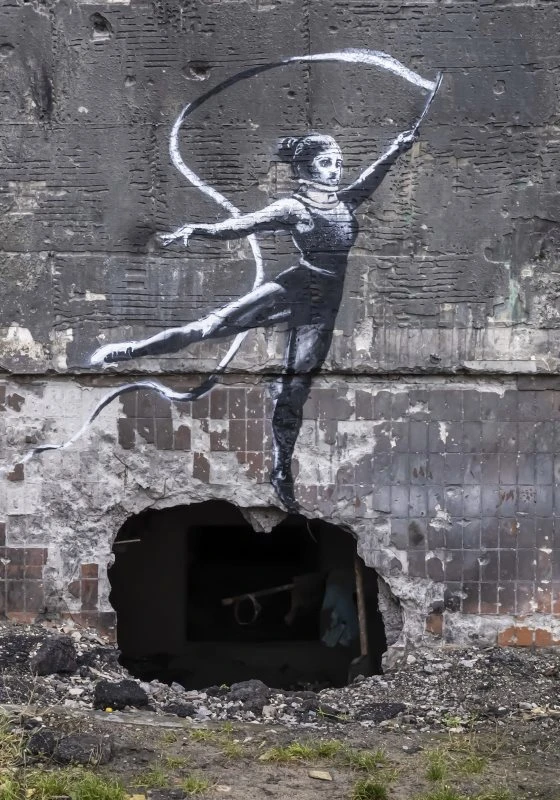 Poster Ukraine Ballerina 2 Banksy, 70x100cm groß