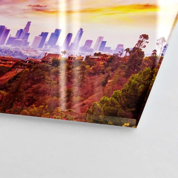 Skyline Los Angeles hills als Acrylglas Bild 120x60cm