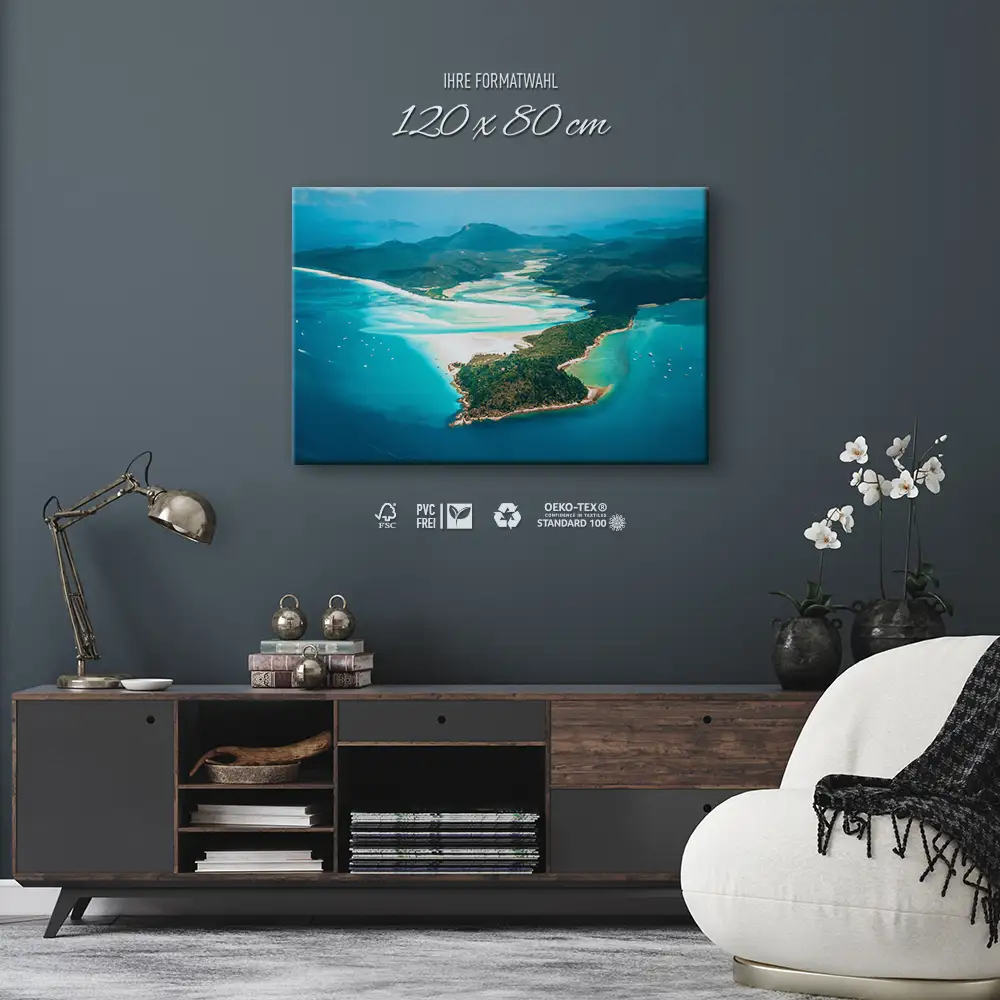 Strand & Meer Panorama Australien als Keilrahmenbild 120x80cm
