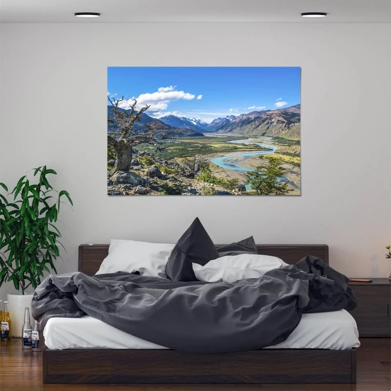 XXL Poster 200x150cm Berge & Gebirge Patagonien Flüsse