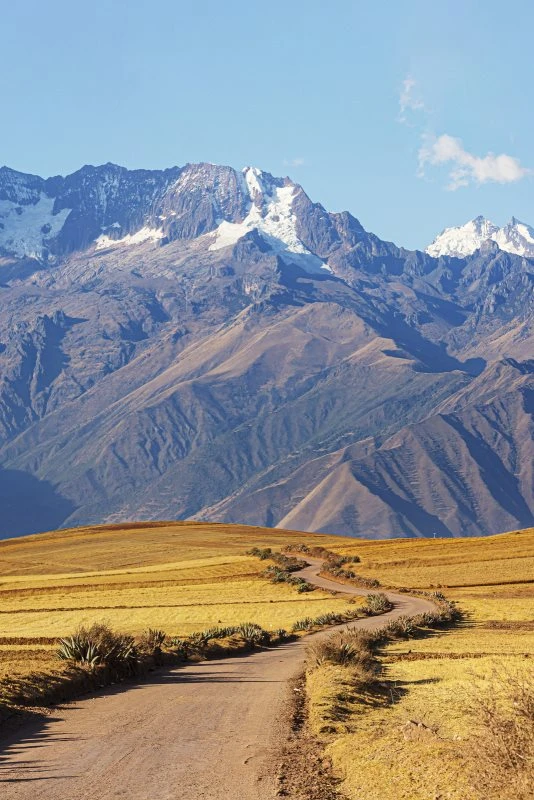 XXL Berge & Gebirge Alu-Dibond Bild im Hochformat 100x150cm, Motiv Peruvian pampa, Peru