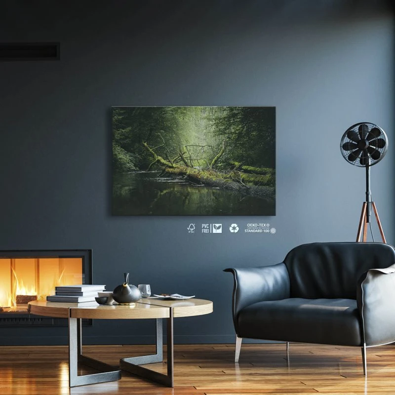 Leinwandbild Wasserwald, Flüsse & Seen 90x60cm