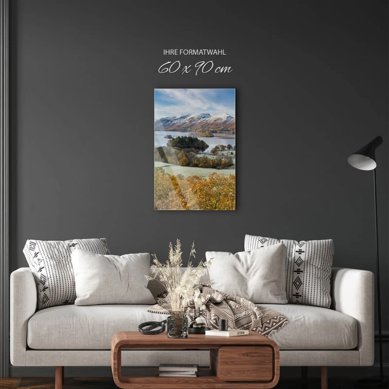 Berge & Gebirge im Hochformat, Derwent Water England als Acrylglas Bild 60x90cm