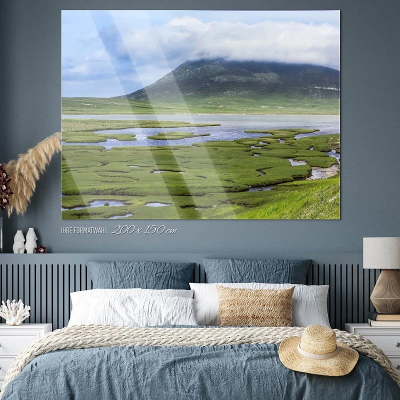Berge & Gebirge Ceapabhal Hügel Isle Harris Schottland als Acrylglasverbund Bild 200x150cm